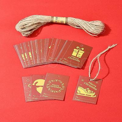 100Pcs Rectangle Paper Gift Tags CDIS-FS0001-19A-1