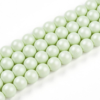 Baking Paint Pearlized Glass Pearl Bead Strands HY-N002-6mm-B02-1