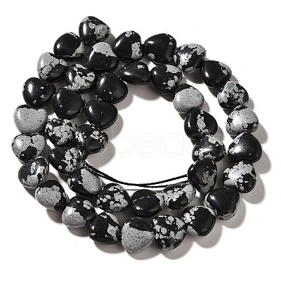 Natural Snowflake Obsidian Beads Strands G-R190-10mm-51-1