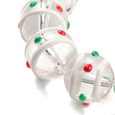 Glass with Enamel Beads Strands GLAA-M047-01C-1