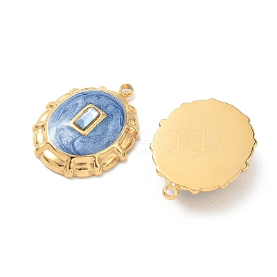304 Stainless Steel Micro Pave Blue Cubic Zirconia Pendants STAS-F360-20G-01-1