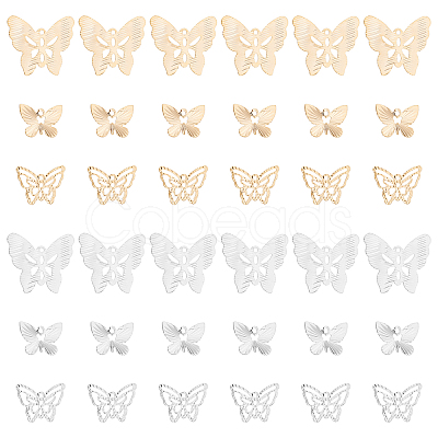 60Pcs 6 Style Brass Charms KK-FH0002-97-1