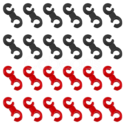 40Pcs 2 Colors Resin Bicycle Cable Buckles FIND-HY0002-91-1