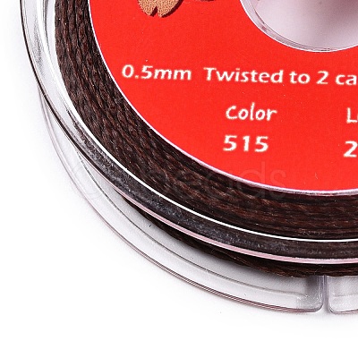 2-Ply Round Waxed Cotton Thread Cords YC-T004-01A-08-1