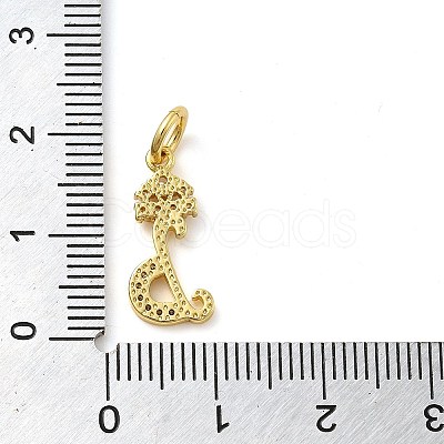Brass Micro Pave Cubic Zirconia Pendants KK-M273-01G-B-1
