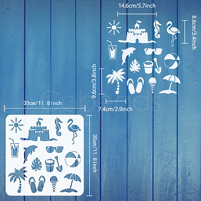 PET Hollow Out Drawing Painting Stencils DIY-WH0391-0150-1