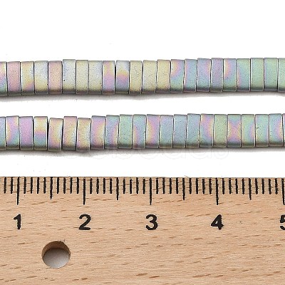 Electroplated Frosted Non-magnetic Synthetic Hematite Beads Strands G-G089-A01-13-1