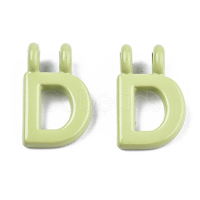 Spray Painted Alloy  2-Loop Link Pendants X-PALLOY-T075-48D-RS-1