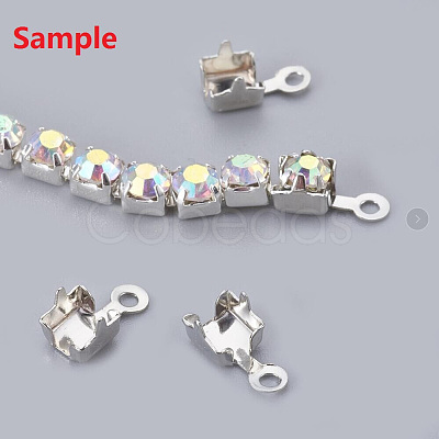 Brass Rhinestone Strass Chains CHC-T003-SS14-01C-1