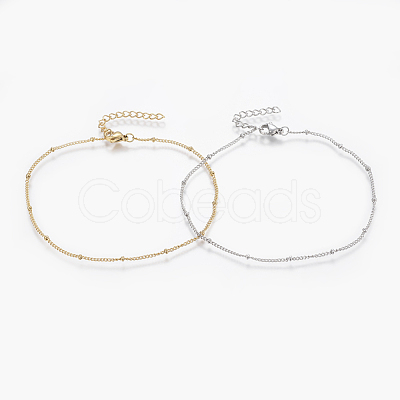 304 Stainless Steel Anklets AJEW-H013-03-1