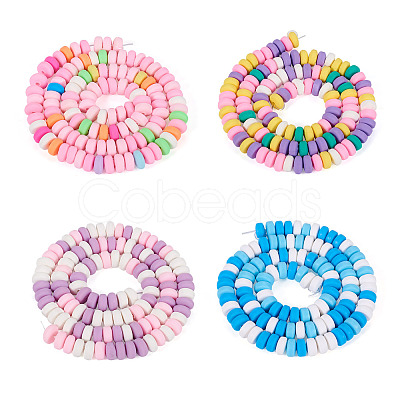 4 Strands 4 Style Handmade Polymer Clay Beads CLAY-CW0001-05-1