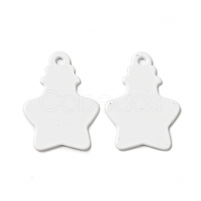 Spray Painted 201 Stainless Steel Pendants STAS-G304-02E-1