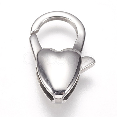 Tarnish Resistant 304 Stainless Steel Lobster Claw Clasps STAS-I082-15P-02-1