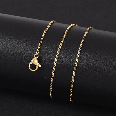 304 Stainless Steel Cable Chain Necklaces X-NJEW-M151-24G-1