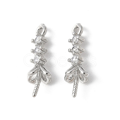 Brass Micro Pave Cubic Zirconia Peg Bails Charms KK-D324-25P-1