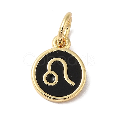 Real 18K Gold Plated Brass Enamel Charms KK-L216-001G-H01-1