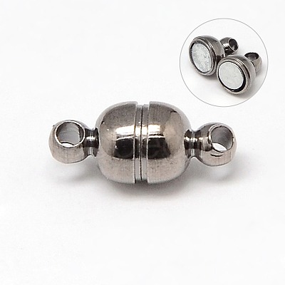 Round Brass Magnetic Clasps X-KK-D331-M-1