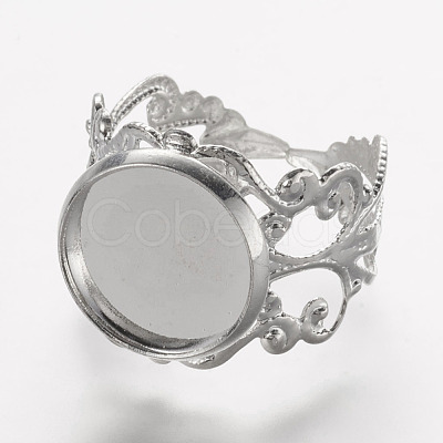 Cuff Brass Filigree Ring Setting X-KKC-G002-34S-1