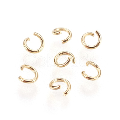 304 Stainless Steel Saw Cut Open Jump Rings STAS-P212-19G-02-1