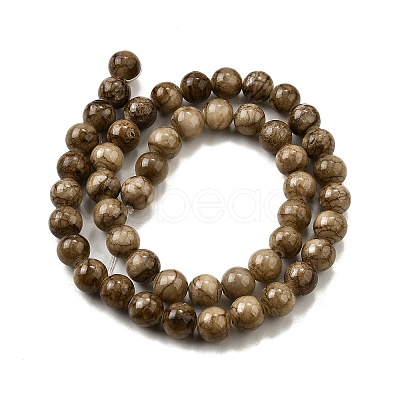 Natural Dyed Marble Beads Strands G-D315-A01-03-8mm-1