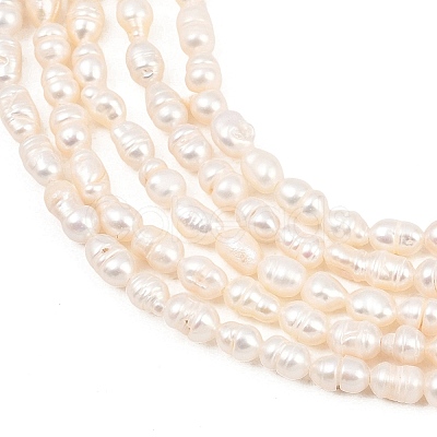 Natural Cultured Freshwater Pearl Beads Strands PEAR-D003-01D-04-1