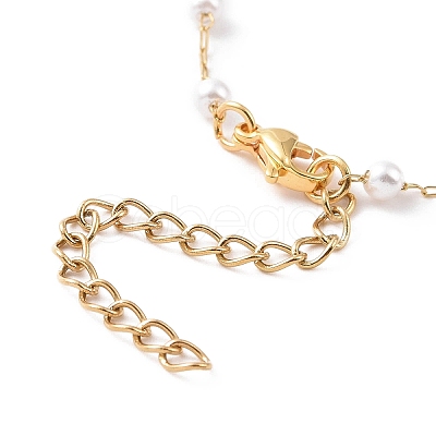PVD Vacuum Plating 304 Stainless Steel Beaded Necklaces NJEW-E064-03G-1