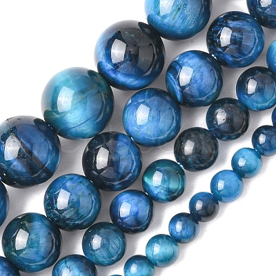 1 Strand Natural Tiger Eye Bead Strands G-YW0002-39A-1