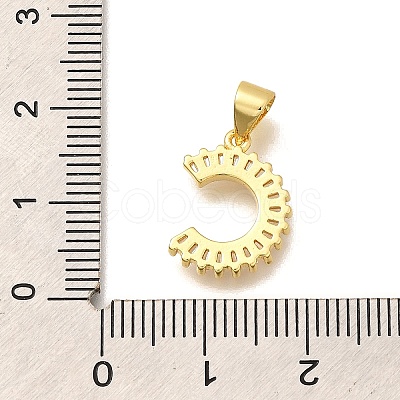 Rack Plating Brass Micro Pave Cubic Zirconia Pendants KK-L226-100G-C-1