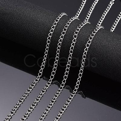 Tarnish Resistant 304 Stainless Steel Twist Chains CHS-K001-24-3mm-1