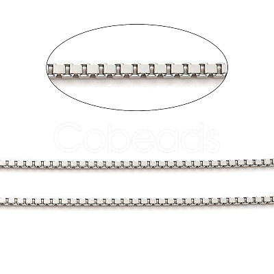 Anti-Tarnish Rhodium Plated 925 Sterling Silver Box Chains LS-STER-F052-09P-1