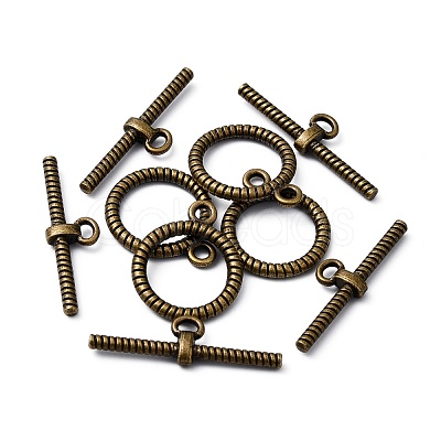 Tibetan Style Toggle Clasps X-TIBE-2011-AB-FF-1