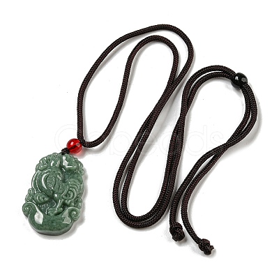 Natural Jadeite Pendant Necklaces G-H306-05-10-1