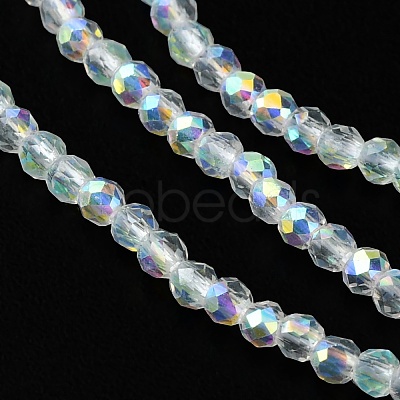 Electroplated Glass Beads Strands EGLA-P055-01A-AB01-1