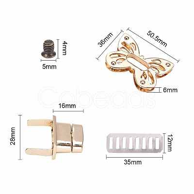 Zinc Alloy Bag Twist Lock Accessories PH-PALLOY-G233-02-1