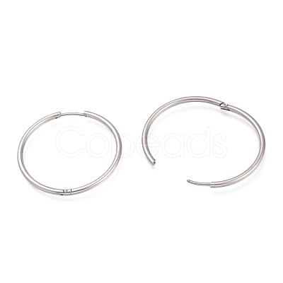 Tarnish Resistant 201 Stainless Steel Huggie Hoop Earrings EJEW-O095-02H-1
