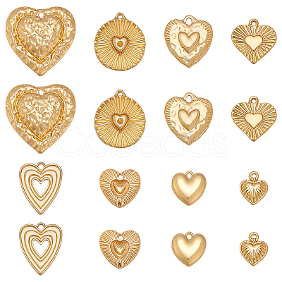 16Pcs 8 Styles Brass Pendants FIND-WR0012-65-1