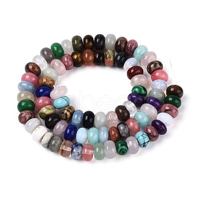 Natural & Synthetic Mixed Stone Beads Strands G-T142-72A-1