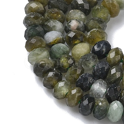 Natural Green Tourmaline Beads Strands G-L651-B05-4x2mm-02-1