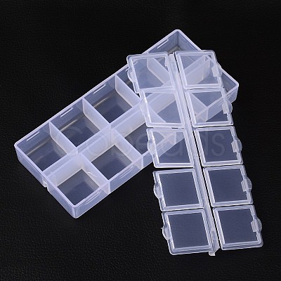 Cuboid Plastic Bead Containers CON-N007-02-1
