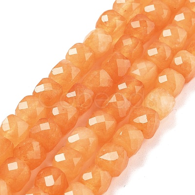 Natural Quartz Imitation Orange Aventurine Beads Strands G-C179-B17-01-1
