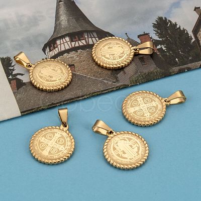 304 Stainless Steel Pendants Ion Plating(IP) Hand Polished STAS-O065-18-1