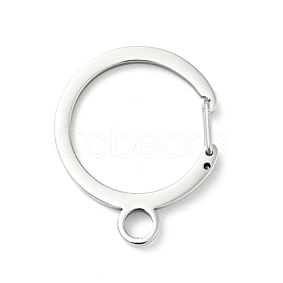 Non-Tarnish 304 Stainless Steel Gate Snap Key Clasps STAS-C056-09P-1