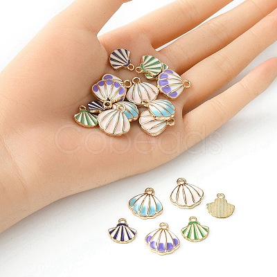 20Pcs 5 Styles Alloy Enamel Pendants ENAM-YW0003-03-1