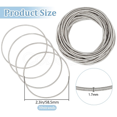 30Pcs Spring Bracelets TWIR-BBC0001-06P-1