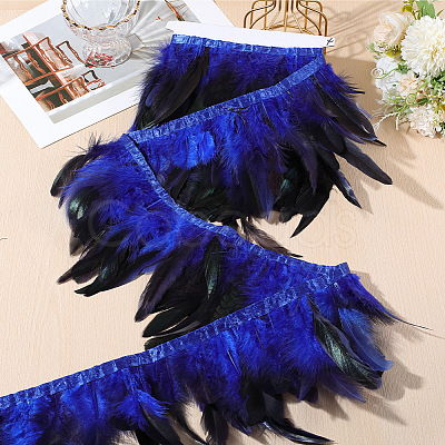 1 Bundle Fashion Feather Cloth Strand Costume Accessories DIY-GF0012-59B-1