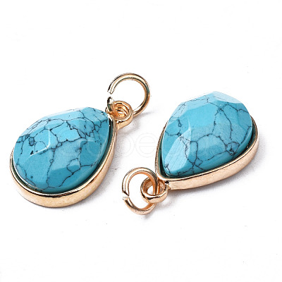 Synthetic Turquoise Pendants G-S359-364B-1