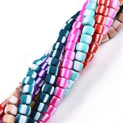 Handmade Polymer Clay Beads Strands CLAY-N010-074-1