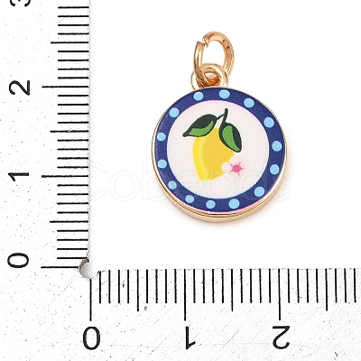 Painted Brass Pendants KK-CBAA339-02A-1