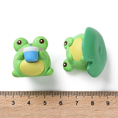 8Pcs Resin Frog Display Decoration AJEW-S037-02-1
