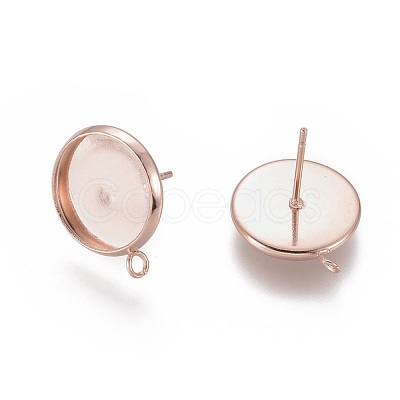 304 Stainless Steel Stud Earring Settings STAS-H380-B-13RG-1
